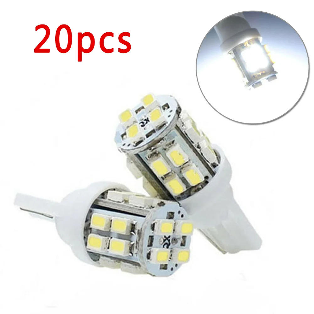 20 штук 12V автомобиль мотоцикл T10 SMD СВЕТОДИОДНЫЙ Клин для лампы светильник световой 6000K белый Запчасти