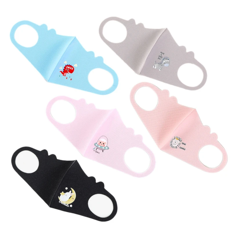 

5 Pcs Mouth Mask for 6-13 Years Kids Children Anti Pollution Mask Dust Face Masks Washable and Reusable Mouth Cover(Color)