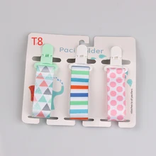 Attache sucette pour bébé,clip de tétine avec chaîne factice, porte tétine pour enfants, ensemble de 3 pièces,