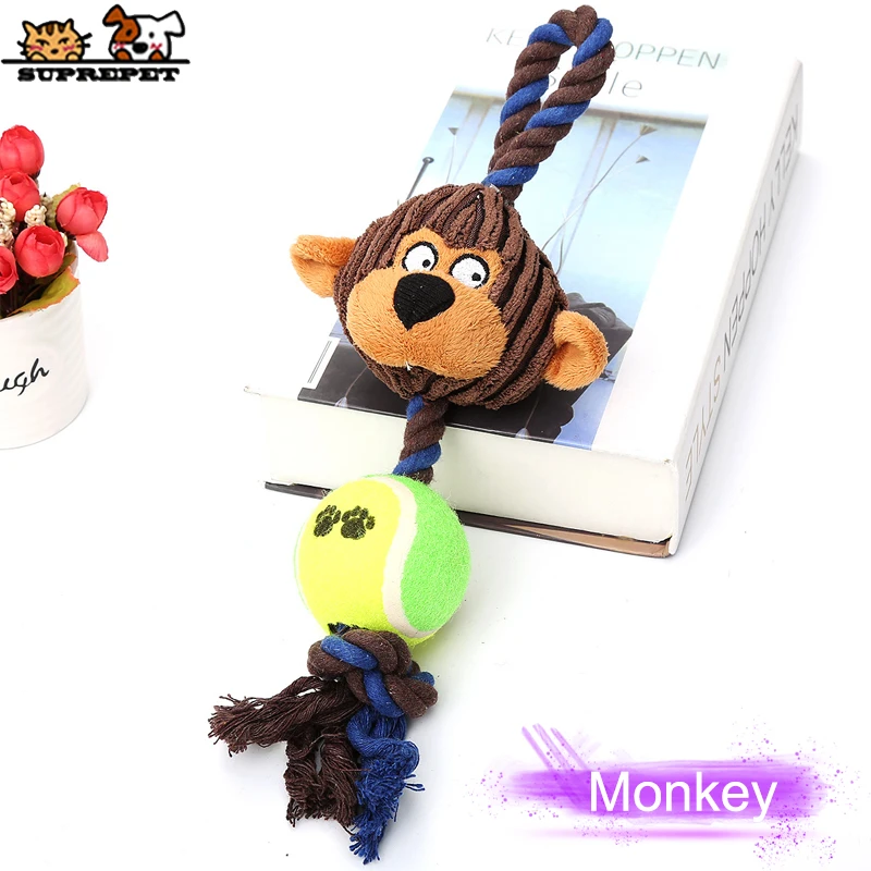 SUPREPET игрушка для домашних животных игрушка мяч для собаки милый животный интерактивный Щенок игрушка для собаки щенок писк Жевательная плюшевая игрушка с мячом товары для домашних животных