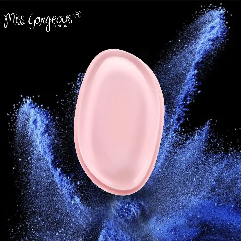 

Miss Gorgeous 1PC Pink Silicone Blender Makeup Puff Liquid Foundation Bb Cream Silicone Sponge Beauty Makeup For Essentials Gift