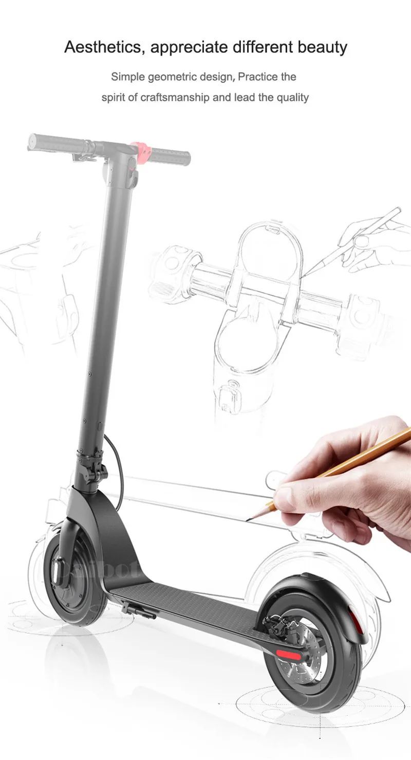 HX X7 Electric Scooter 36V 2 Wheel Electric Scooters With Removable Battery 8.5 Inch 250W Portable Folding Electric Kick Scooter (8)