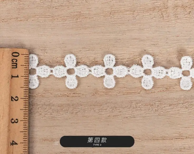 Lace Ribbon 15 yards polyester 1.2cm DIY sewing curtain craft decoration daisy flower trim lace