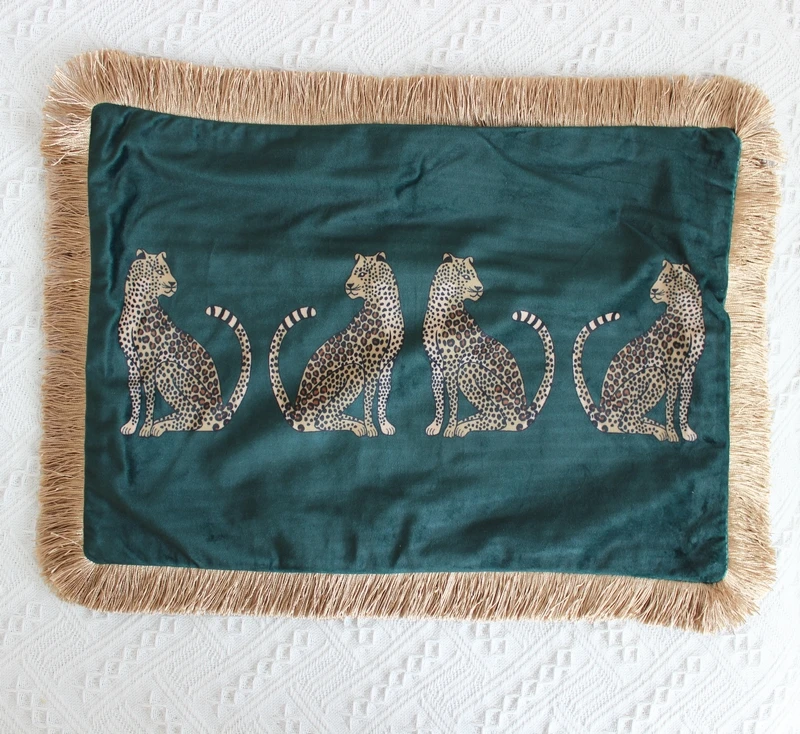 50 X 30 cm Леопардовая кисточка мягкий бархат Талия Прямоугольник квадратный диван наволочки наволочка 45 см - Цвет: 50 X 30 cm