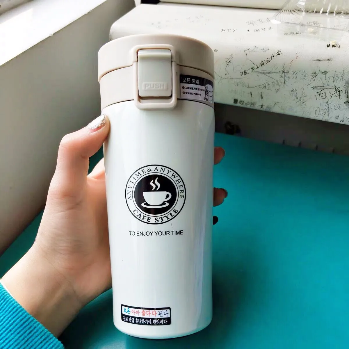 

Japanese Style Insulated Cup Office Cup Men's Women's Portable Students Shift Water Cup Stainless Steel Car Mounted Coffee Cup