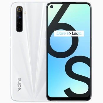 Перейти на Алиэкспресс и купить Новый смартфон realme 6s 6G 128 ГБ 90 Гц 6,5 дюймов FHD дисплей телефон 48MP Qual камеры 4300mAh 30W changer Android мобильный телефон