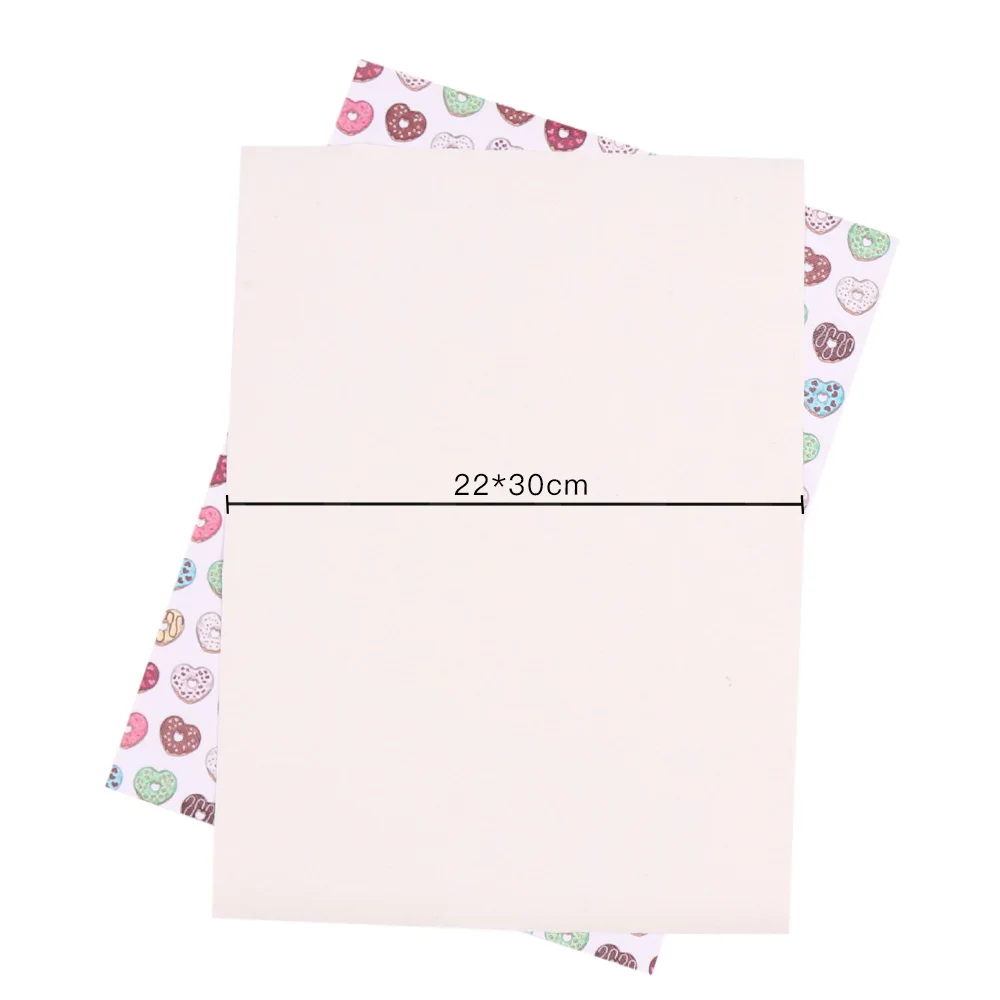 Искусственная виниловая кожа Cheerbows 22*30 см с принтом в виде сердца и листьев на