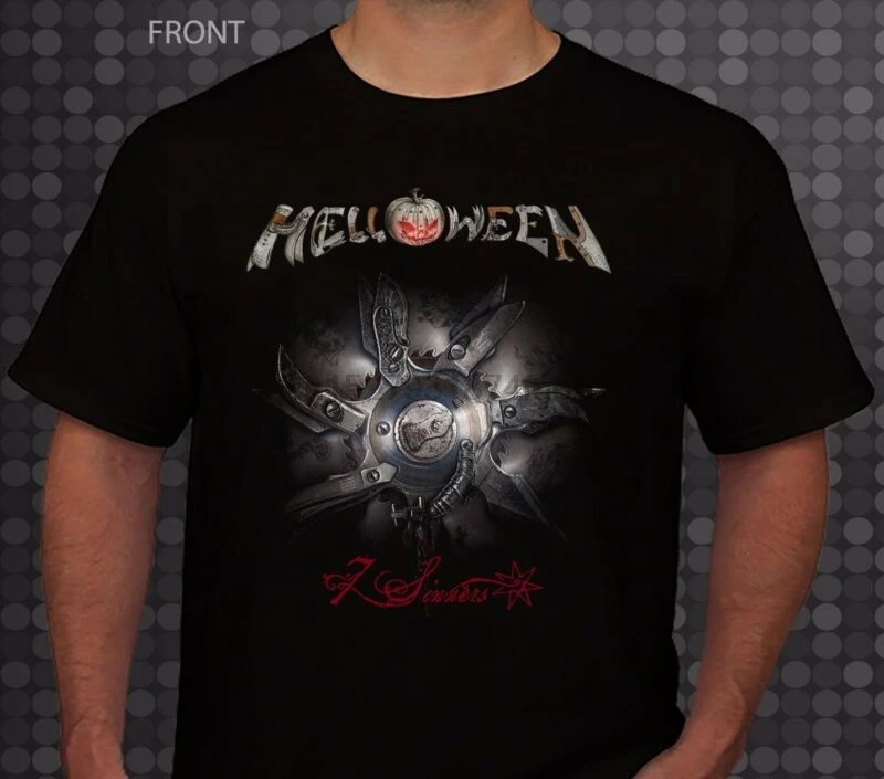 HELLOWEEN-7 грешников-немецкий power metal band T_shirt-Размеры S до 6XL | Мужская одежда