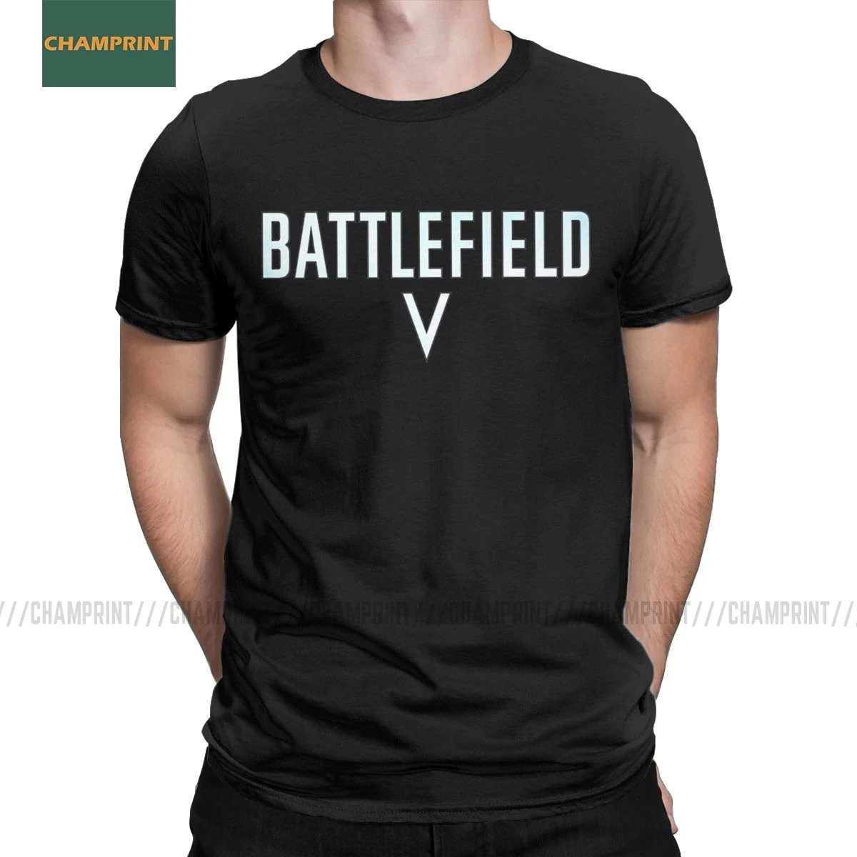 Best Unique Battlefield 5 V T-Shirts Men Crew Neck T Shirt War Bf1 Shooter for Video Game Tee | Мужская одежда