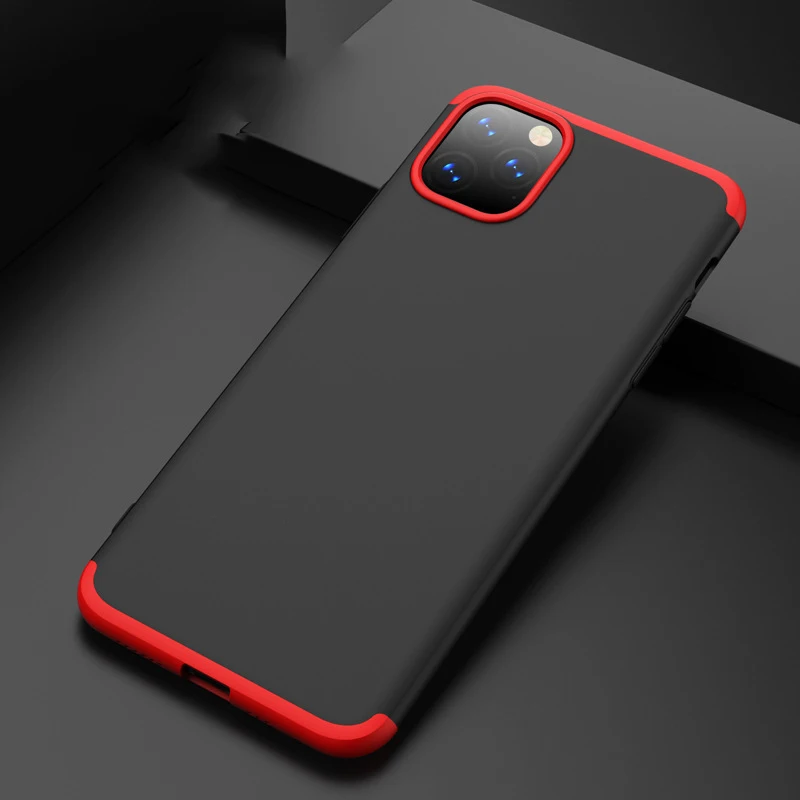100 шт 3 в 1 Гибридный Жесткий PC полный защитный чехол для iPhone 11 Pro Max XS XR X 8 7 6 6S Plus матовый противоударный защитный чехол