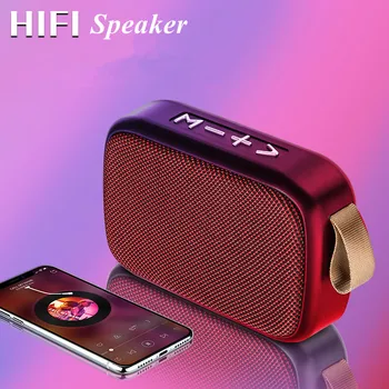 

HIFI Subwoofer Red Bluetooth Speaker Mini Portable Wireless Bass Music Speaker Small TF Card USB Speakers for Mobile Phone