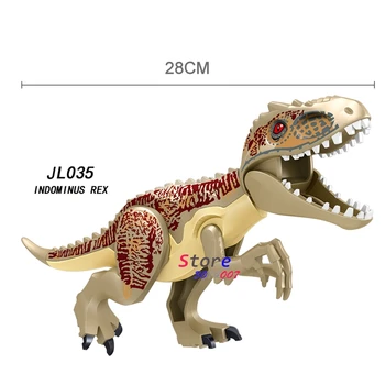 

1/Set Jurassic World Tyrannosaurus Rex Carnotaurus & Interbreed Tyrannosaurus Rex Dinosaur Building Blocks toy for children