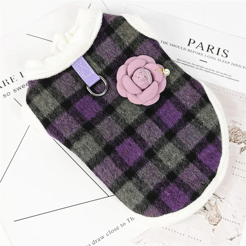 

2019 New Style Autumn And Winter plus Velvet Pet Clothes Traction Dog Clothing Small Dogs Warm Cotton-padded Clothes Pet Supplie