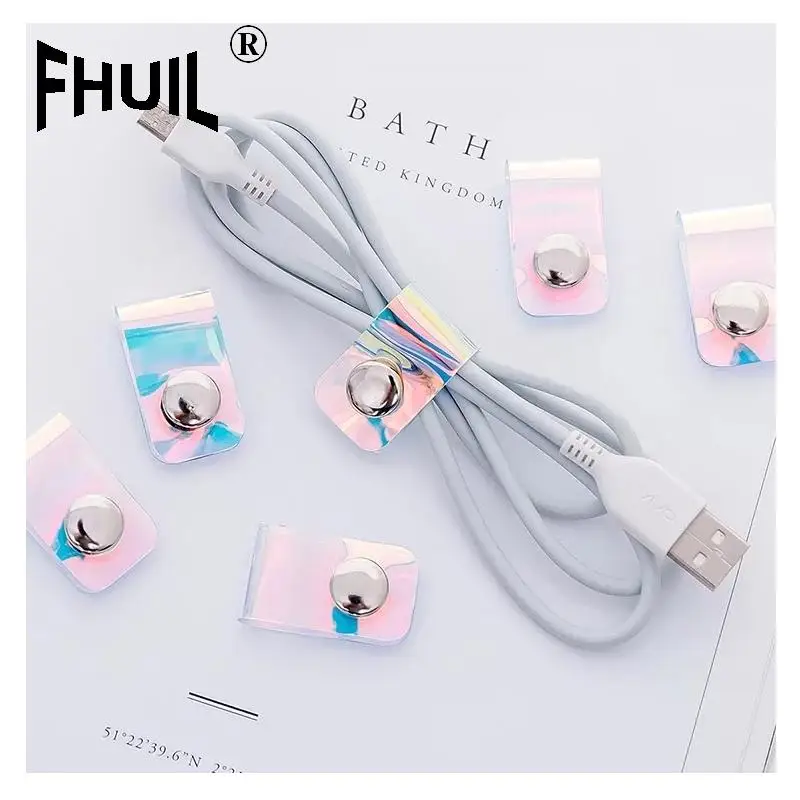 

Cable Organizer Wire Winder Holder Earphone Mouse Cord Clip Protector USB Cable Management For iPhone Micro USB Type C holder