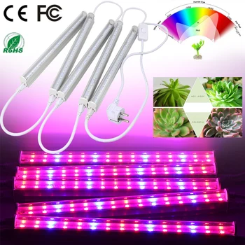

5pcs Hydroponic Tube Vegetable LED Grow Light Bar Full Spectrum Flower Bloom Greenhouse For Indoor Plant 6W 265V Aluminum Garden