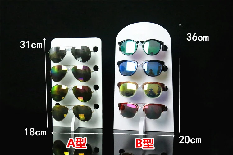 PVC Glasses Display Case Sunglasses Stand Eyeglasses Holder Glass Organizer Storage Shelf Rack