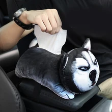 Милый мультяшный автомобиль коробка ткани мультфильм подлокотник коробка ткани чехол 3D плюшевая игрушка-животное форма салфетница для автомобиля домашнего офиса