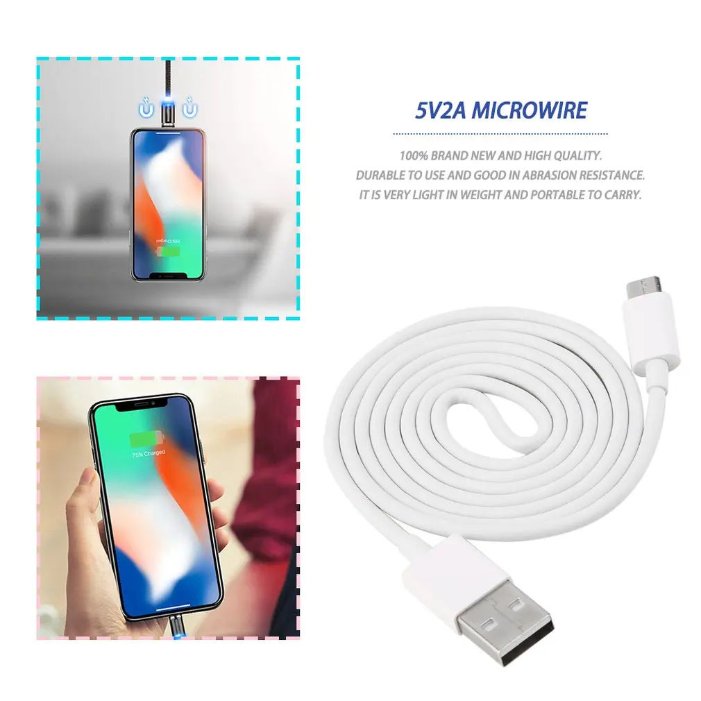 1/2/3 м супер длинные DC 5V 2A Micro USB кабель для передачи данных Портативный Размеры Быстрый зарядный кабель для синхронизации данных и зарядки
