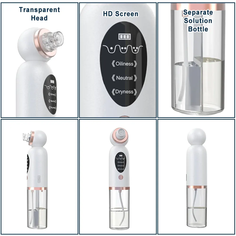 New Blackhead Remover Vacuum Suction Personal Care Small Bubble Electric Face Nose Cleaner 5