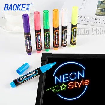 

Baoke Row Major Fluorescent Pen Mp4901 LED Electronic Screen Wipable ying guang ban bi Fine Art Water Color Marking Pen