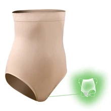 Высокая Талия Для женщин послеродовой животик формирователь анти-скольжения Антибактериальная плотное нижнее белье тонкий Управление моделирующее белье Feminina