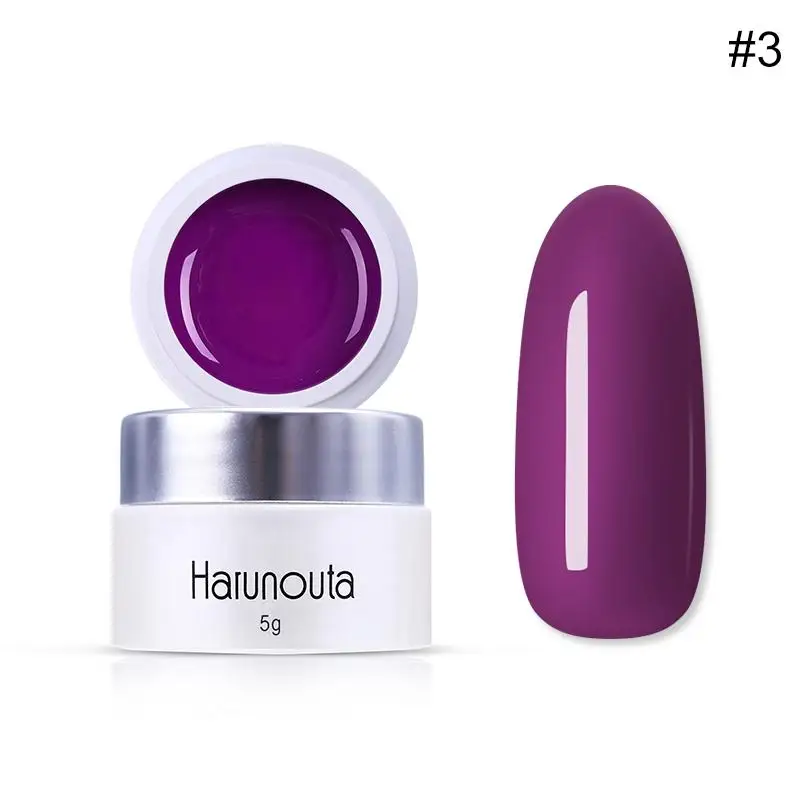 Harunouta, 60 цветов, 5 г, чистый полуперманентный лак, гель Vernis, верхнее покрытие, лак для ногтей, салонный, впитывается, УФ светодиодный, художественный Гель-лак для ногтей - Цвет: 44686-3