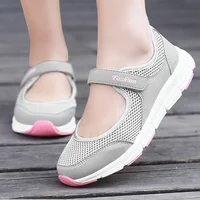 Women Flats Breathable White Shoes Women Lightweight Zapatillas Mujer Spring Autumn Flat Shoes Plus Size Casual Sneakers Female