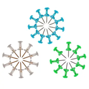

200PCS Clear Plastic Push Pins Decorative Colored Map Thumb Tacks