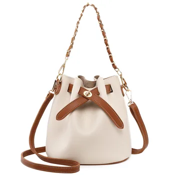 

2019 New Designer Women Handbags PU Leather Bucket Shoulder Bags Female Fashion Larger Capacity Crossbody Messenger Bags Girls