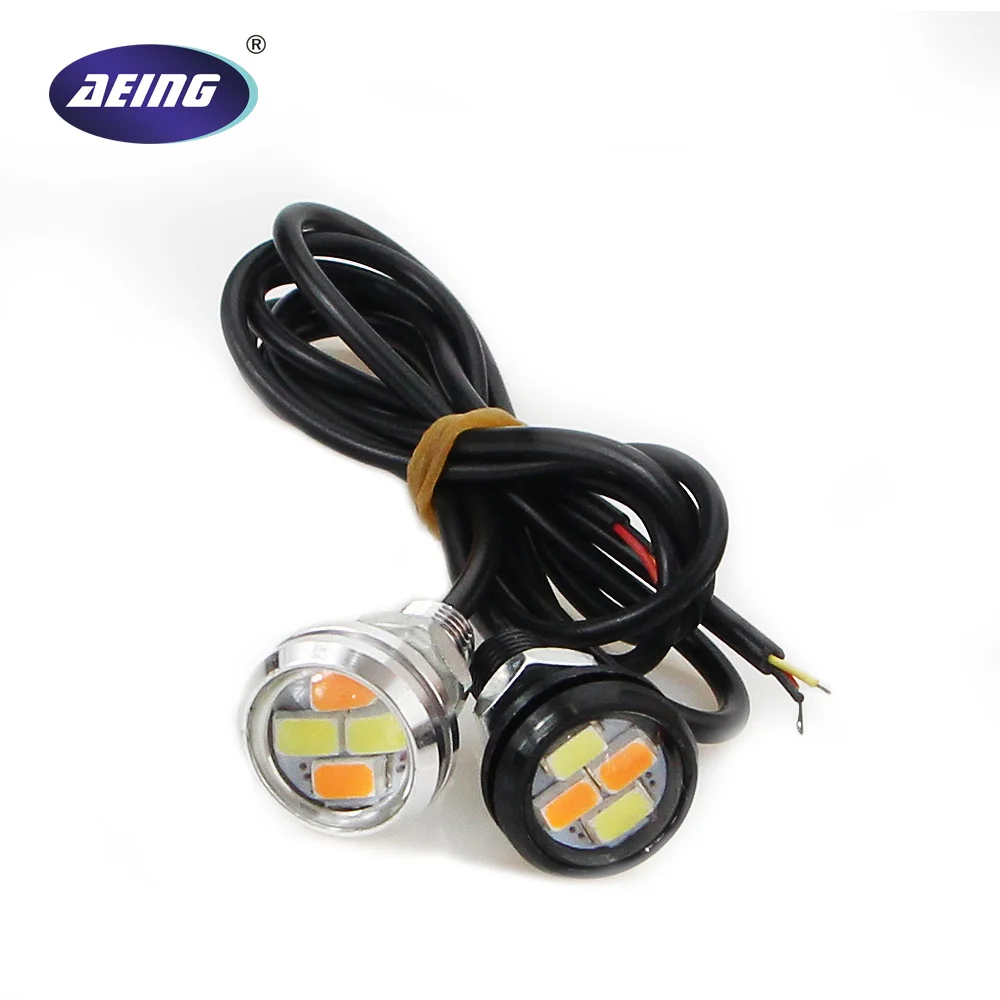 AEING 1 шт. 5630 4 SMD 23 мм двойной цвета ксенон белый лампа &quotОрлиный глаз&quot