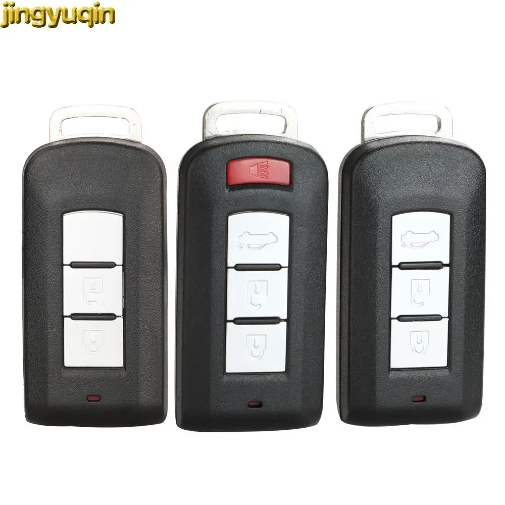 

Jingyuqin Smart Car Key Shell For Mitsubishi Outlander 2016 ASX EX L200 Lancer 10 Colt Pajero Sport RVR 3/4 BTN Remote Entry Fob