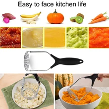 Складной толкатель из нержавеющей стали Картофелечистка многофункциональные инструменты для фруктов, овощей, пюре пресс-дробилка кухонные ручные инструменты