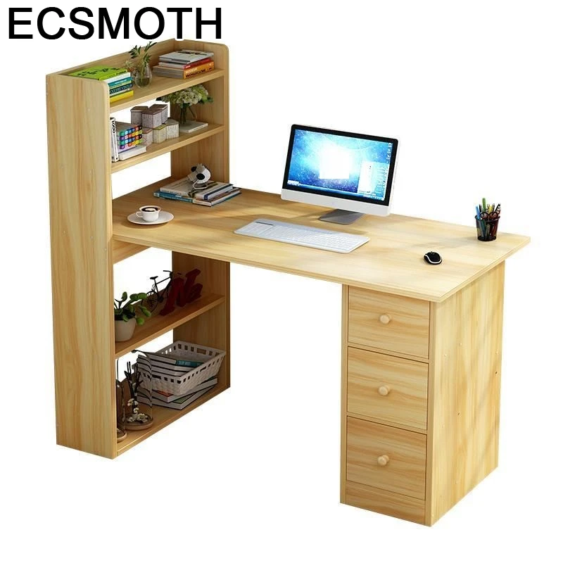 

Escrivaninha Pliante Bed Tray Biurko Escritorio Mueble Tafel Laptop Stand Computer Tablo Mesa Bedside Table With Bookshelf
