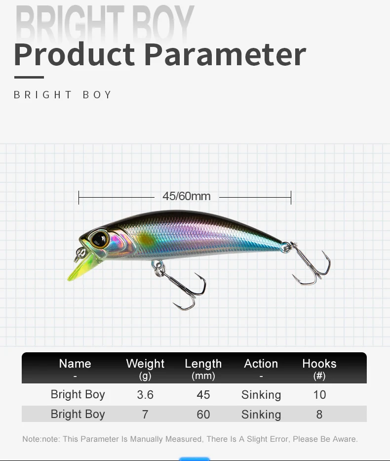 Kingdom Sinking Minnow Wobbler, 45/60 mm, 3,6/7 g, weit werfender Angelköder für Hecht/Forelle/Bass, Wobbler, schlanker Körper, harte Jerkbaits – Detail 4