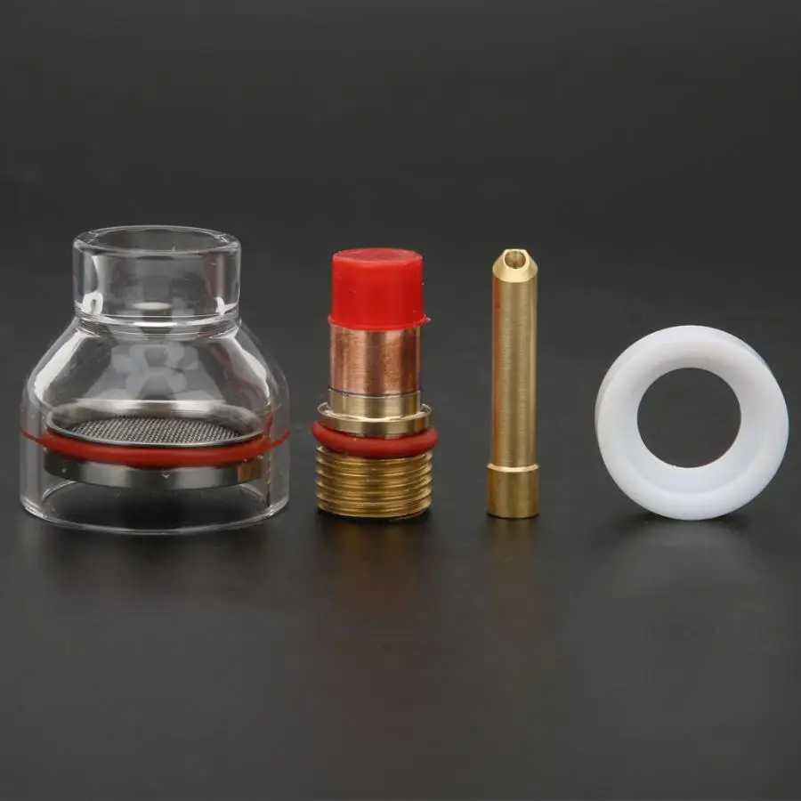 Glass Cup Kit Stubby Collets Body Gas Lens Tig Welding Torch For Tig 17