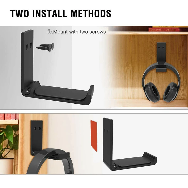 Foldable Universal Headset Headphone Hanger Hook Holder Under Desk