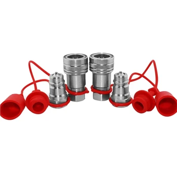 

2Pcs 1/2 Inch Ag Hydraulic Quick Connect Couplers Couplings Poppet Pioneer Style