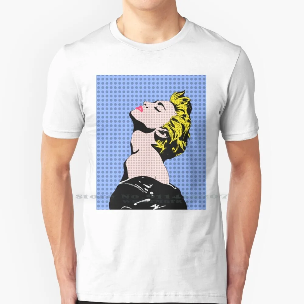 Футболка &quotQueen Of Pop&quot 100% чистый хлопок &quotPop Art Icon музыка&quot Mikesbliss | Мужская одежда