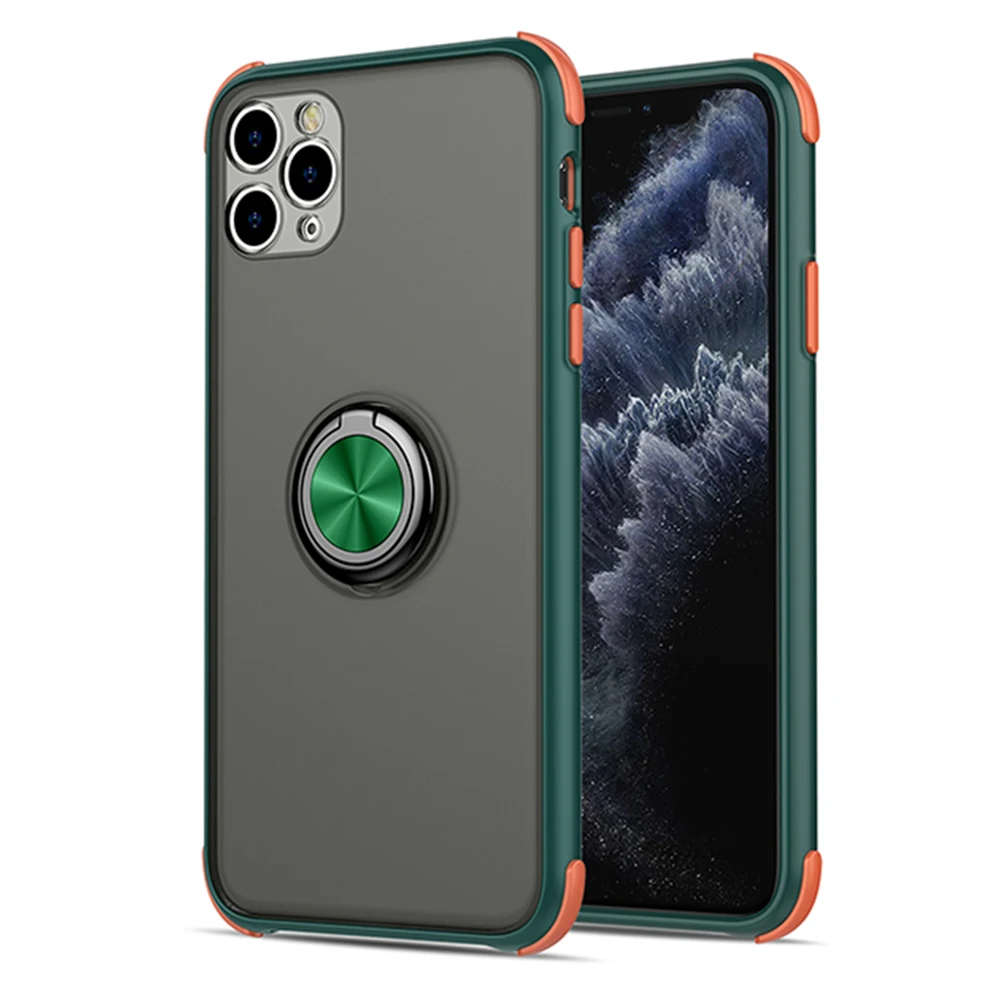 Магнитный автомобильный держатель чехол для телефона для iPhone 11 Pro Max XR X XS Max 8 7 6 6S Plus матовая прозрачная задняя крышка для iPhone 11
