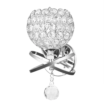 

E14 Wall Lamp Indoor Lighting Wall Lamp Crystal Lights Decoration Bedside Wall Sconce Gold/Sliver For Modern Home Ligting