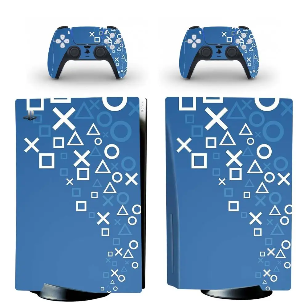 New PS5 Standard Disc Edition Skin Sticker Decal Cover for PlayStation 5 Console and 2 Controllers PS5 Skin Sticker Vinyl 
