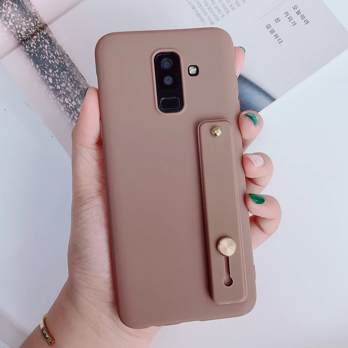 Карамельный цвет силиконовый чехол для samsung Galaxy Note 10 Pro 9 8 S10 S9 S8 плюс S7 S6 край A6 A8 A7 J4 J6 с простой стенд