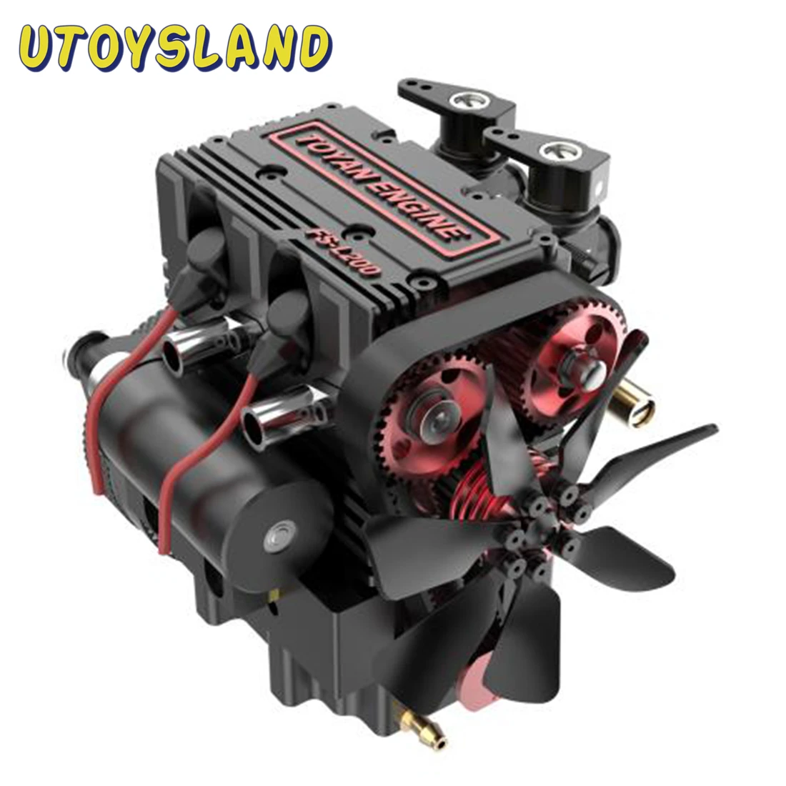 US $412.79 TOYAN FSL200 TwoCylinder FourStroke Nitro Engine Model For 110 112 114 RC Car Ship Model For Children Educational Toy Gift