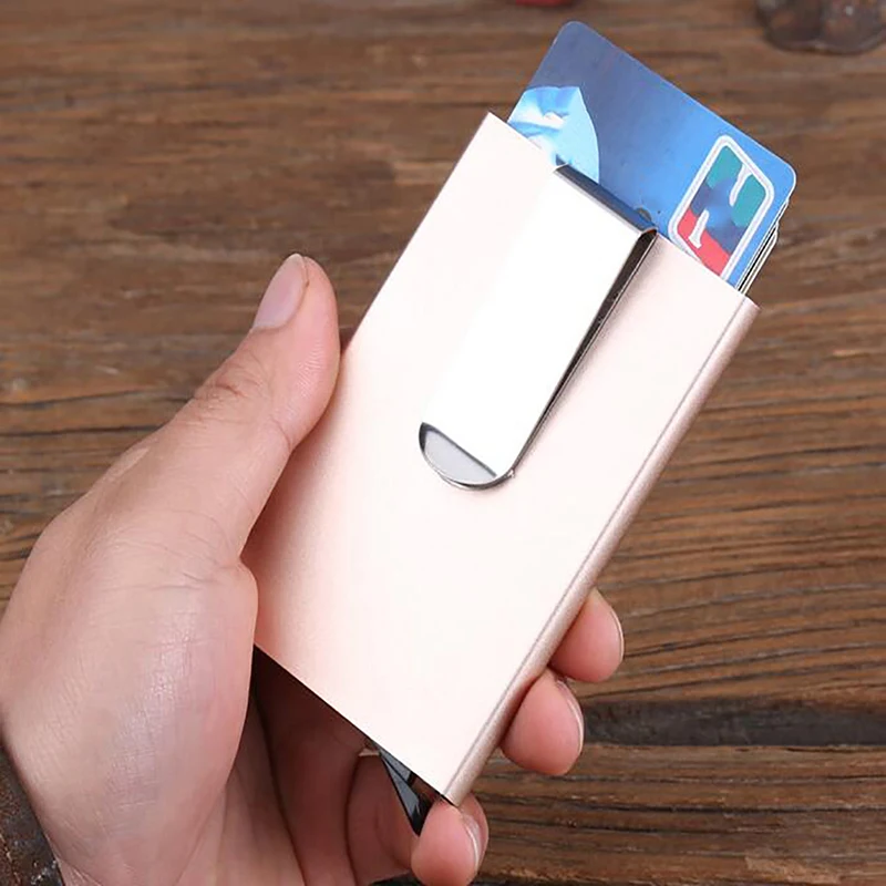 gold LKEEP металлический магический Pop Up Бизнес ID кредитный держатель для карт унисекс чехол для банковских карт для мужчин и женщин визитная карточка с металлическим зажимом - Цвет: gold
