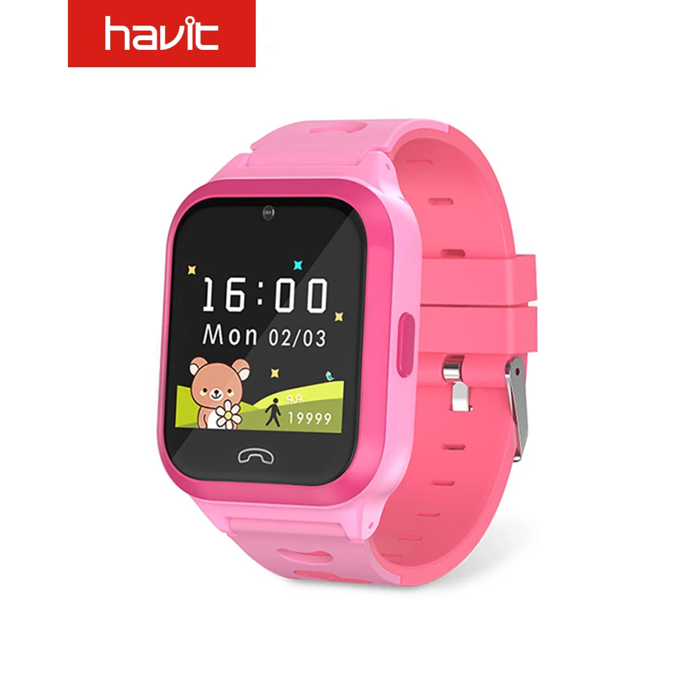 

Havit KW02 Student Kids Phone Watch with Voice Chat GPS Calling 1.44" High Resolution Display Support 2G Calling Camera Function