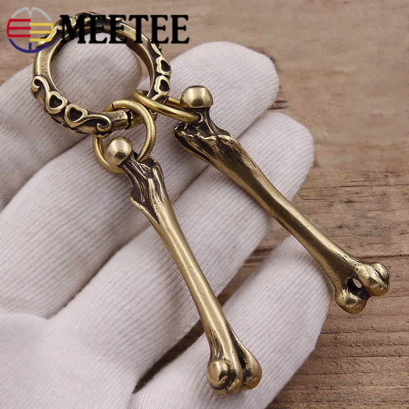 Meetee креативная цепочка для ключей латунная подвеска кольцо с пряжкой мужчин и