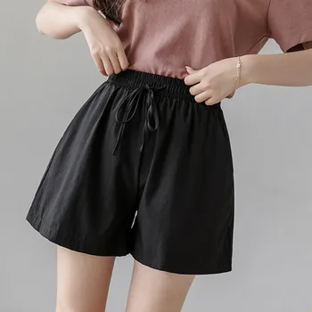 

Shorts For Women Clothing Short High Waist Wide Leg Summer Black Sweatpants Harajuku 2020 Vintage Fashion Casual Korean Baggy