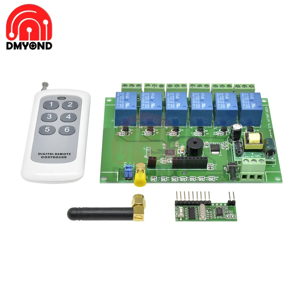 Canal Relé 433mhz Módulo de Controle Remoto com Controle Remoto Antenas rf Receber Controlador para Interruptor 110v240v ch