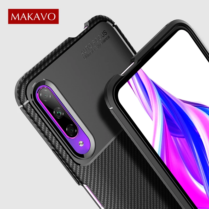 

For Huawei Honor 9X Case Carbon Fiber Full Protection Soft silicone TPU Back Cover Case For Honor 9X Pro Honor9X Case