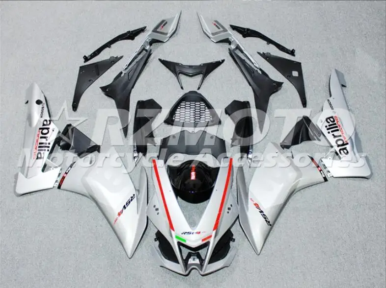 

New style ABS Injection Molding Full Fairing kit Fit for Aprilia RSV4 1000 2009-2014 09 10 11 12 13 14 Set custom silver cool
